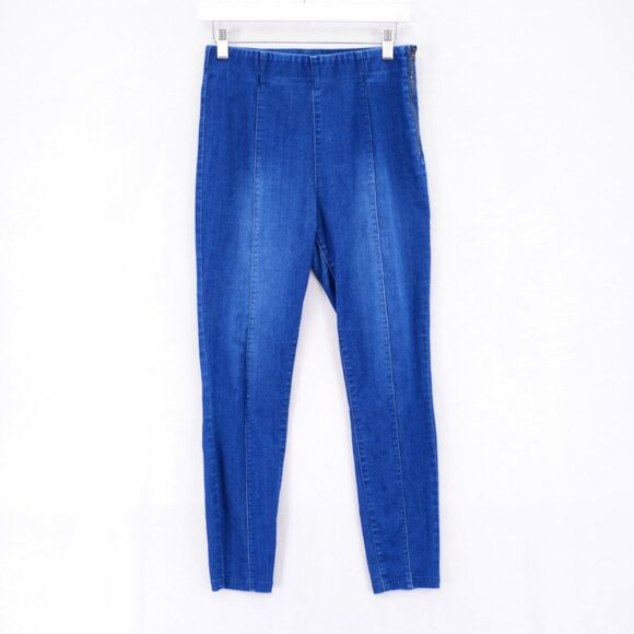 Guess Womens Pullover Side Zip Blue Denim‎ Jeans Medium 28 / 26.5 High Rise - Picture 1 of 7